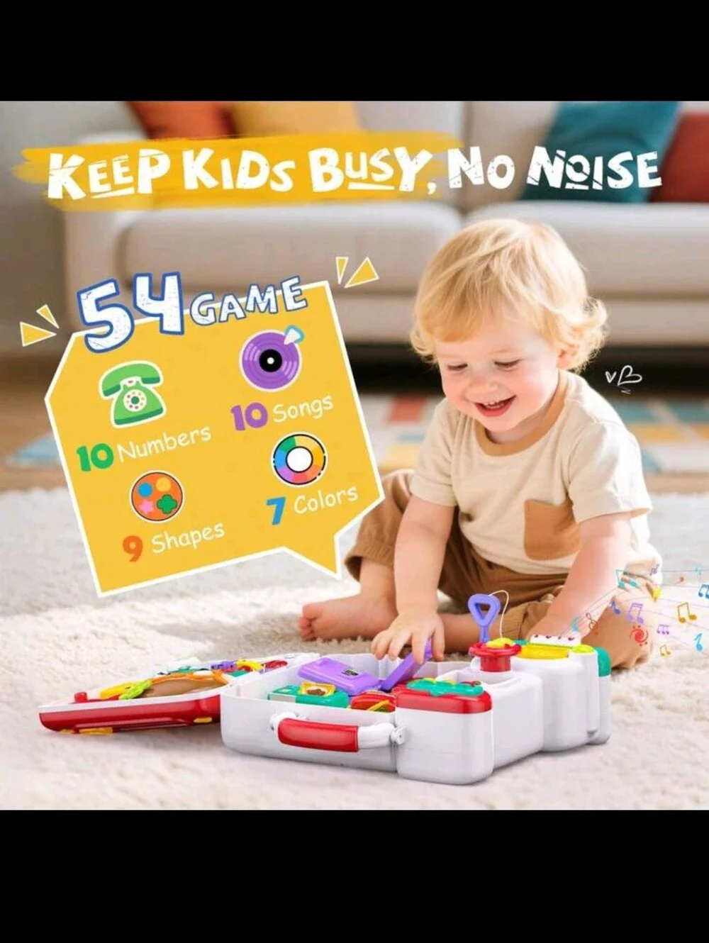 54-IN-1 Montessori  Toys For Toddler , Educational Sensory Board BILINGUAL LEARN